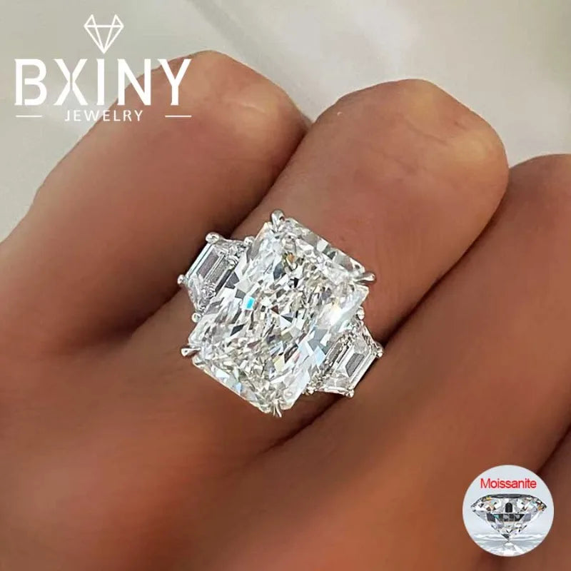 Bague Moissanite 10CT Argent 925 Plaqué Or 18K – CLEVI Paris