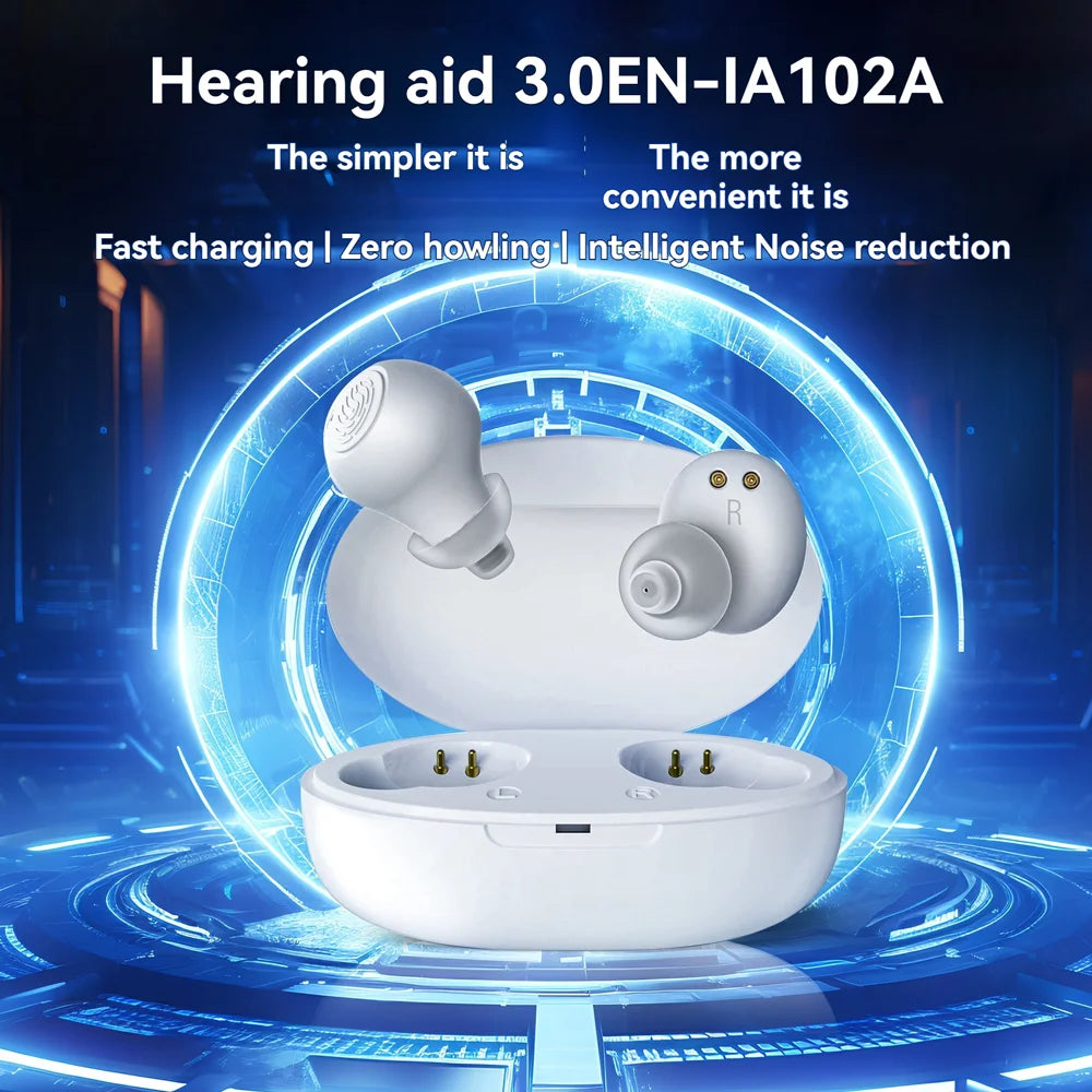 Aide Auditive ITE Rechargeable Invisible 20h 5 Niveaux – CLEVI Paris
