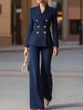 Tailleur femme rayé blazer et pantalon – CLEVI Paris