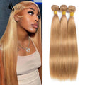 Bundles Cheveux Humains Lisses Blonde Dorée #27 Brésiliens 95g XCBSJIAFA – CLEVI Paris