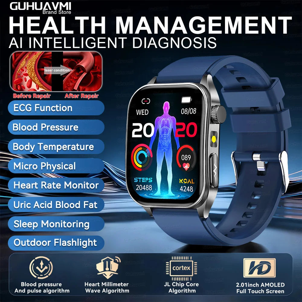Montre GUHUAVMI E810 AMOLED 1,95″ – CLEVI Paris