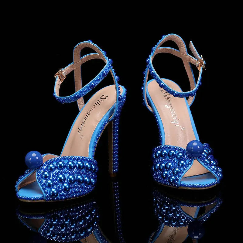 Escarpins à talons et perles pour femme – CLEVI Paris