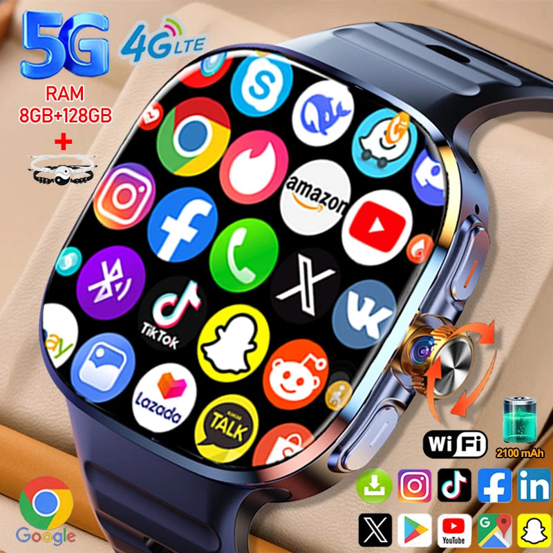 Montre Connectée 4G Android 9.0 Caméra – CLEVI Paris