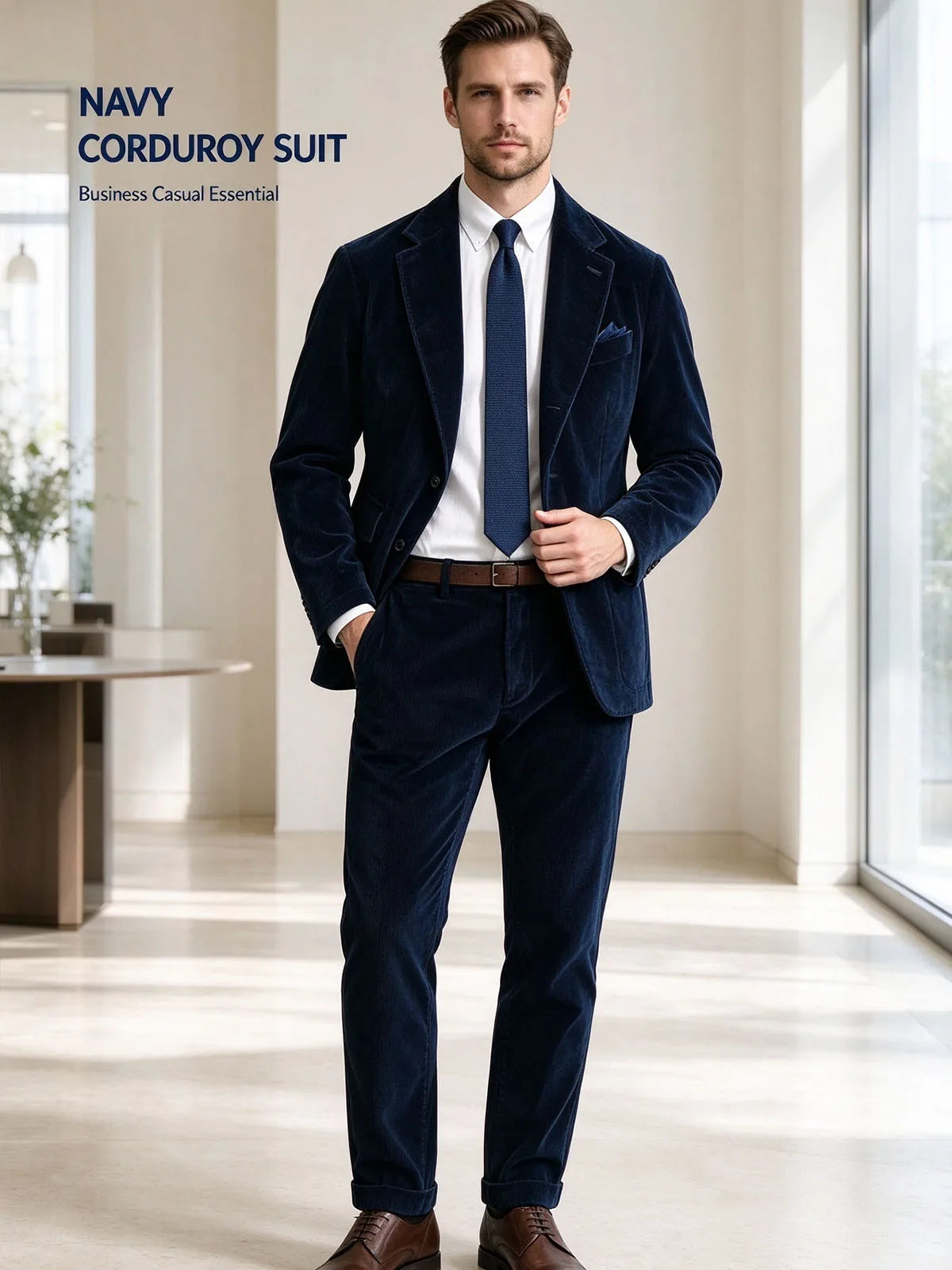 Costume homme 2 pièces en velours côtelé – CLEVI Paris