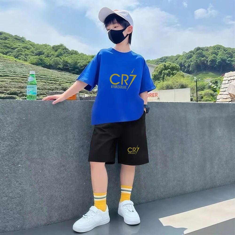Ensemble sport enfant T-shirt et short – CLEVI Paris
