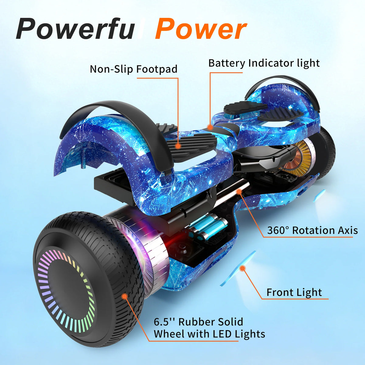 Hoverboard COMMUGO Bluetooth et LED – CLEVI Paris