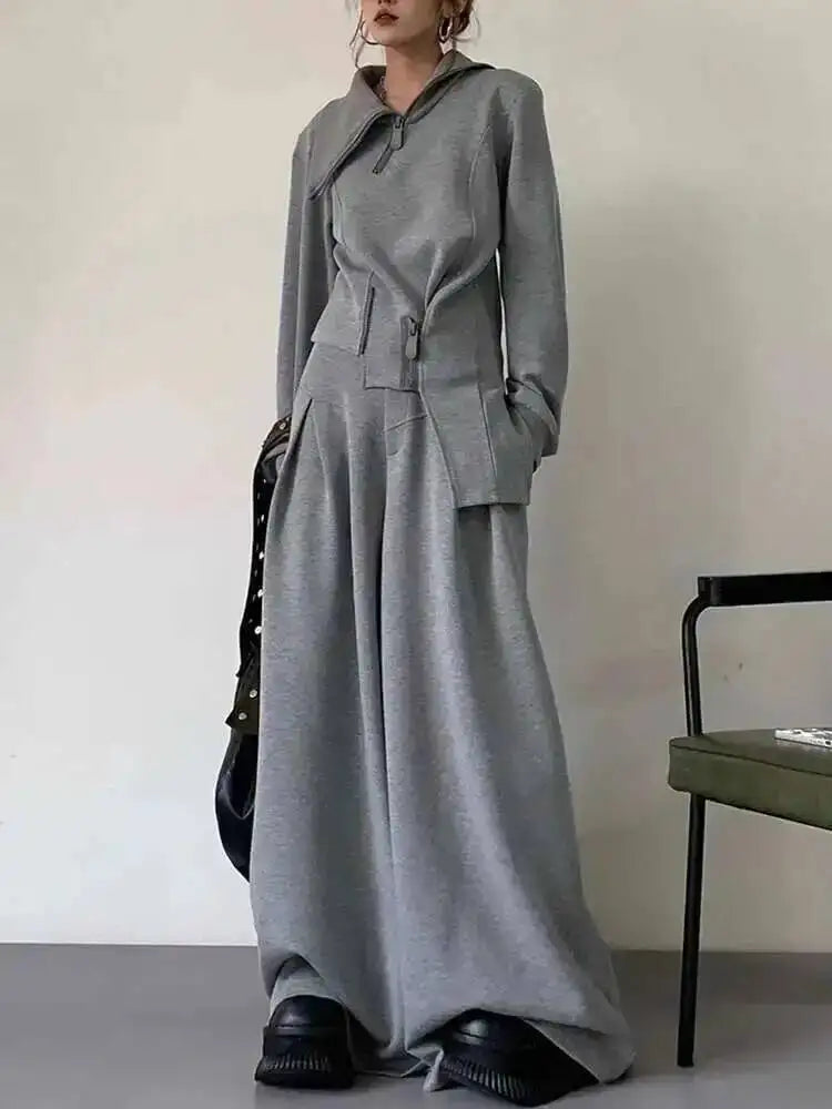 Tenue femme grise : veste, pantalon ou duo – CLEVI Paris