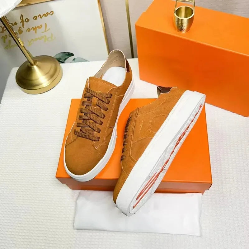 Sneakers Cuir Blanc Plateforme Unisexe – CLEVI Paris