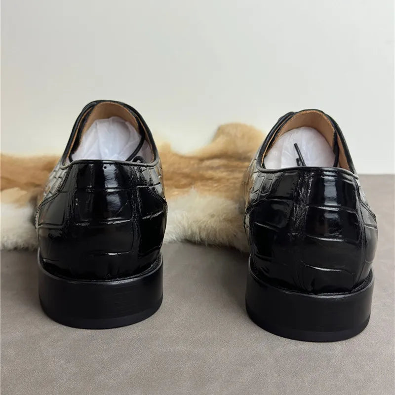 Chaussures Oxford homme en cuir de crocodile – CLEVI Paris