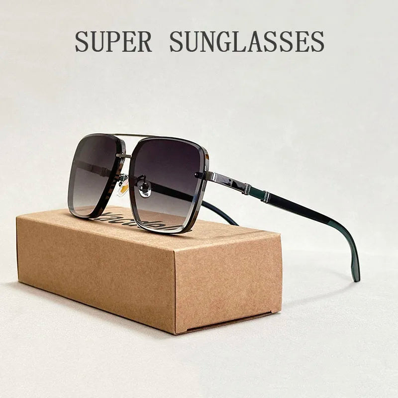 Lunettes de Soleil Carrées Vintage Luxe Miroir UV400 Unisexe – CLEVI Paris