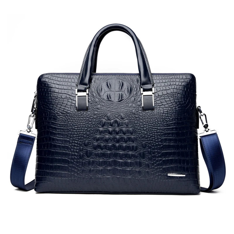 Serviette PU Motif Croco Homme Ordinateur 14" Business 720g – CLEVI Paris