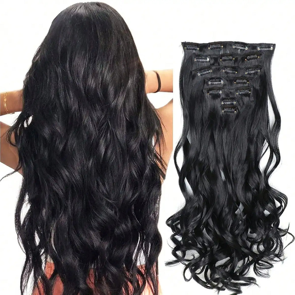 Extensions à clips synthétiques ondulées 22 pouces – CLEVI Paris