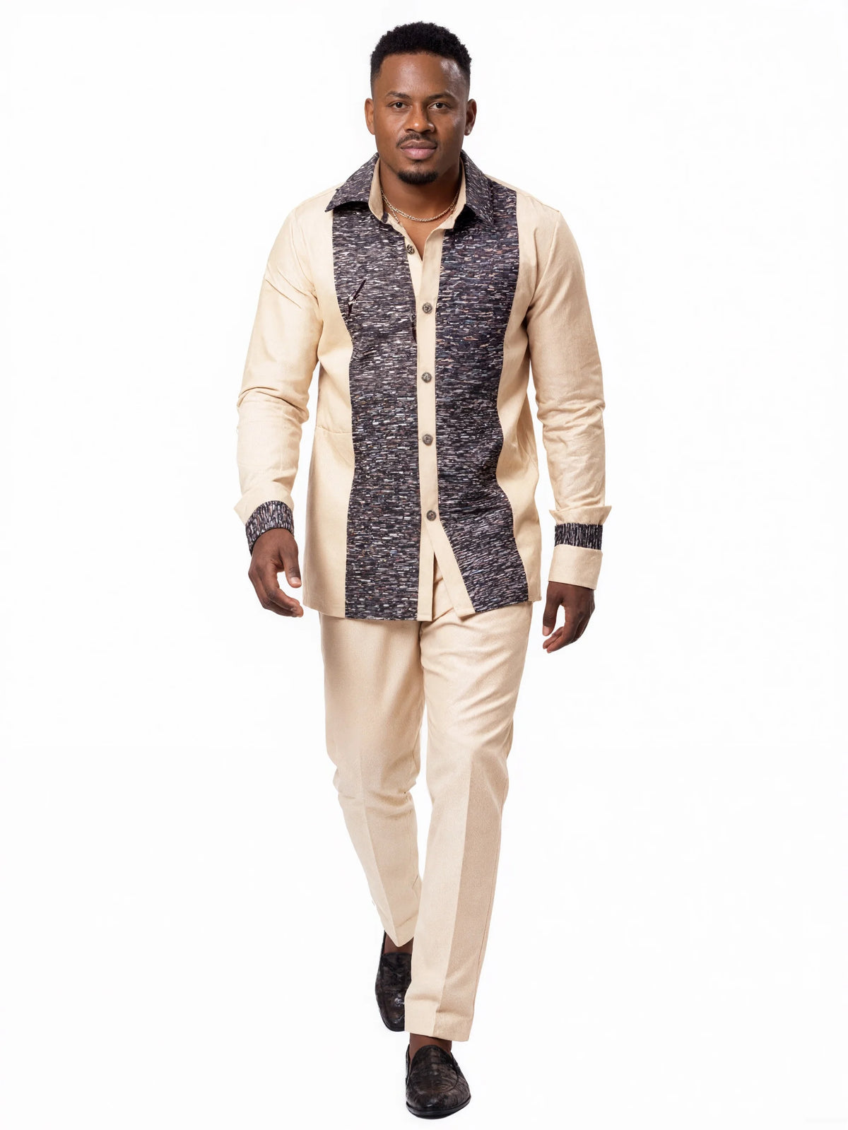 Ensemble 2 Pièces Homme Style Africain Broderie Tuxedo – CLEVI Paris