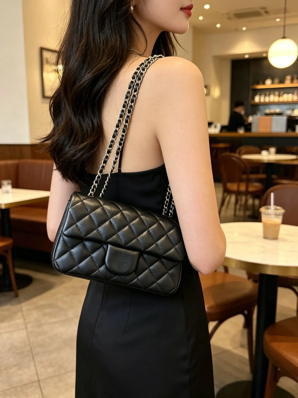 Petit sac bandoulière femme à chaîne dorée – CLEVI Paris