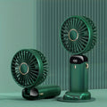 Ventilateur à main 3-en-1, 5 vitesses, LED – CLEVI Paris