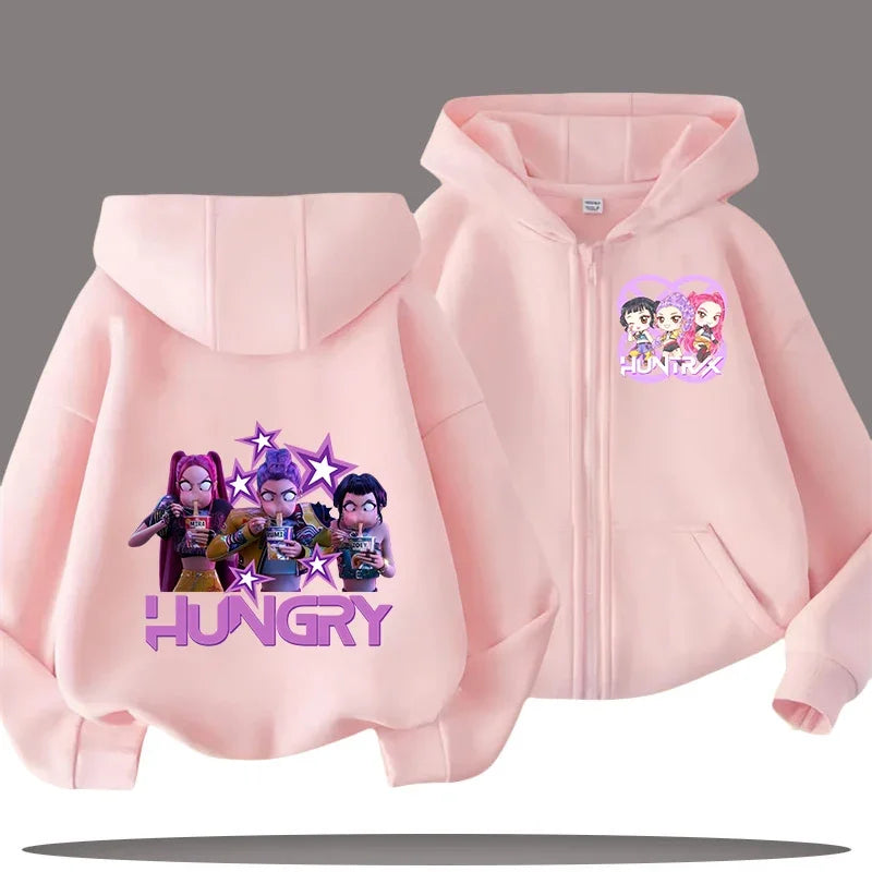 Sweat à capuche enfant zippé imprimé – CLEVI Paris