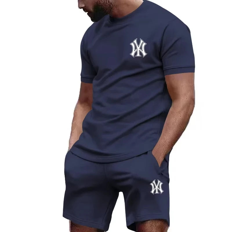 Ensemble 2 Pièces Homme T-shirt + Short Sport Été 2026 Running & Fitness – 12 Coloris, S à 4XL – CLEVI Paris