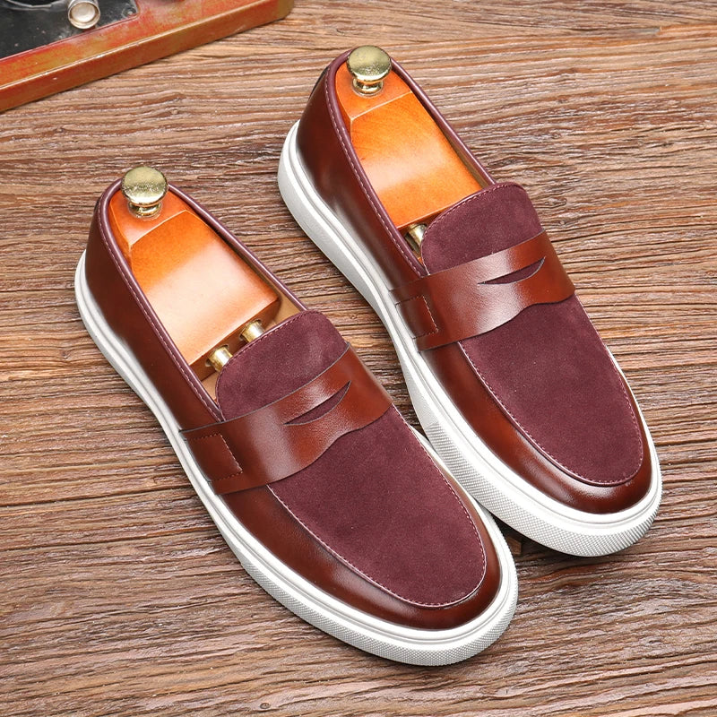 Loafers Cuir Homme Slip-On Style Britannique – CLEVI Paris
