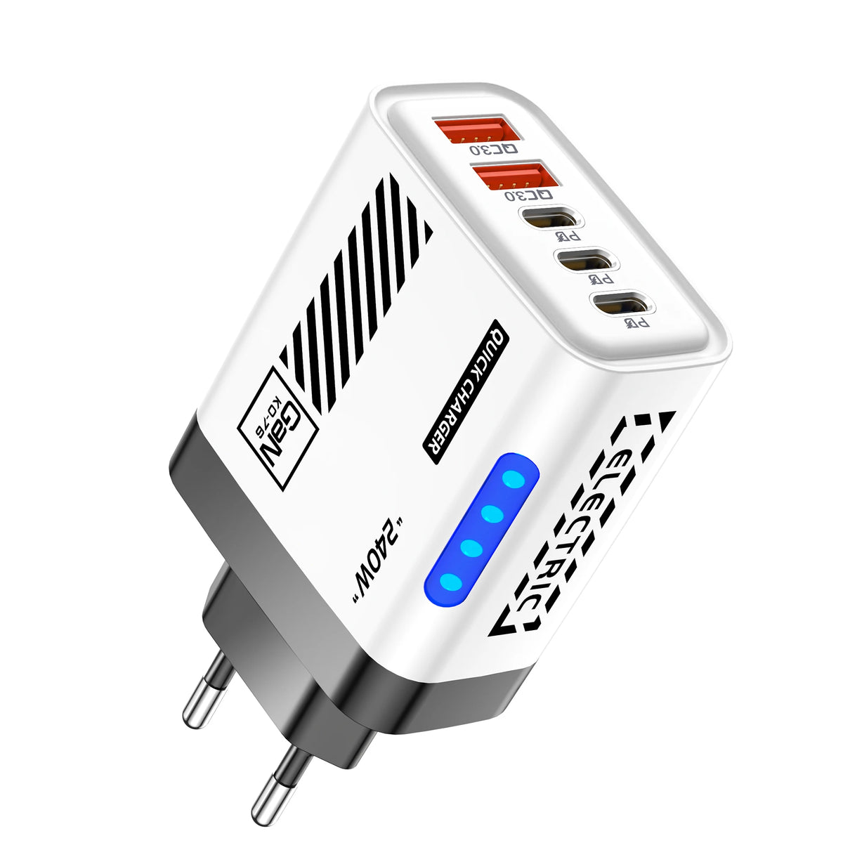 Chargeur GaN 5 Ports 240W USB-C PD Charge Rapide – CLEVI Paris