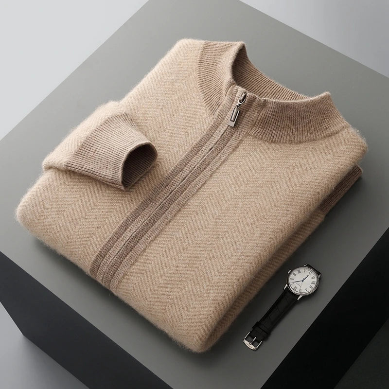 Ensemble homme en laine à chevrons – CLEVI Paris