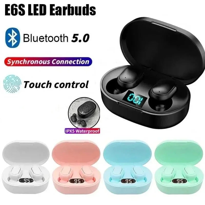 Écouteurs TWS E6S Bluetooth HiFi Affichage LED ANC – CLEVI Paris