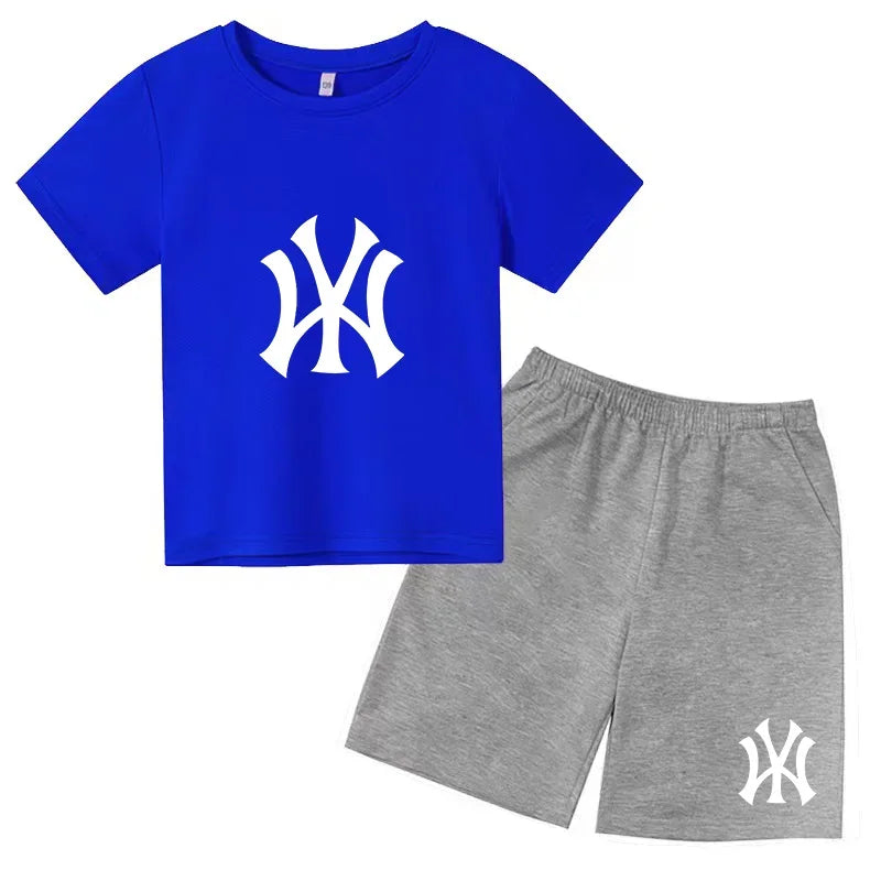 Ensemble enfant T-shirt à lettres et short – CLEVI Paris