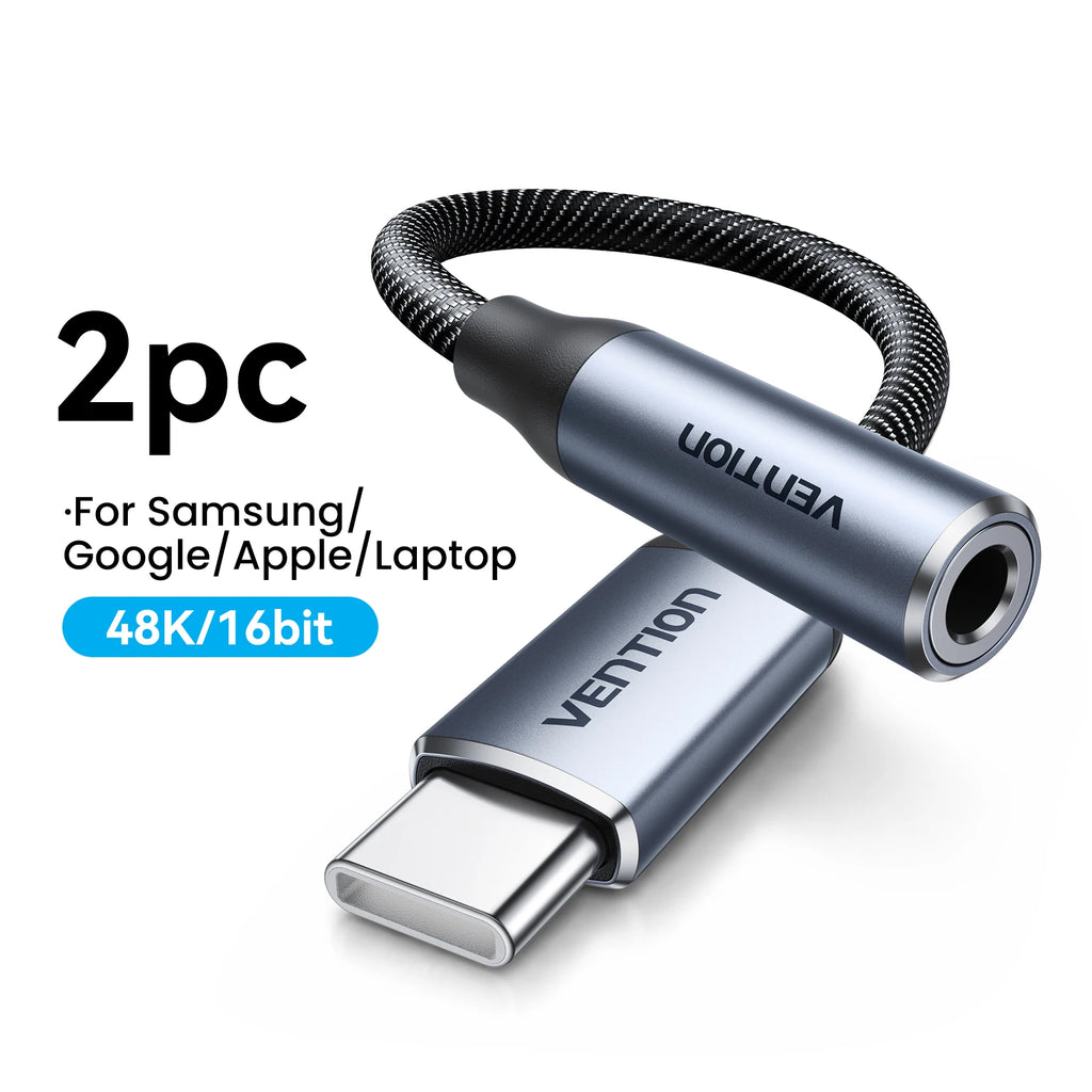 Adaptateur Vention USB-C Jack 3.5mm DAC Hi-Fi – CLEVI Paris