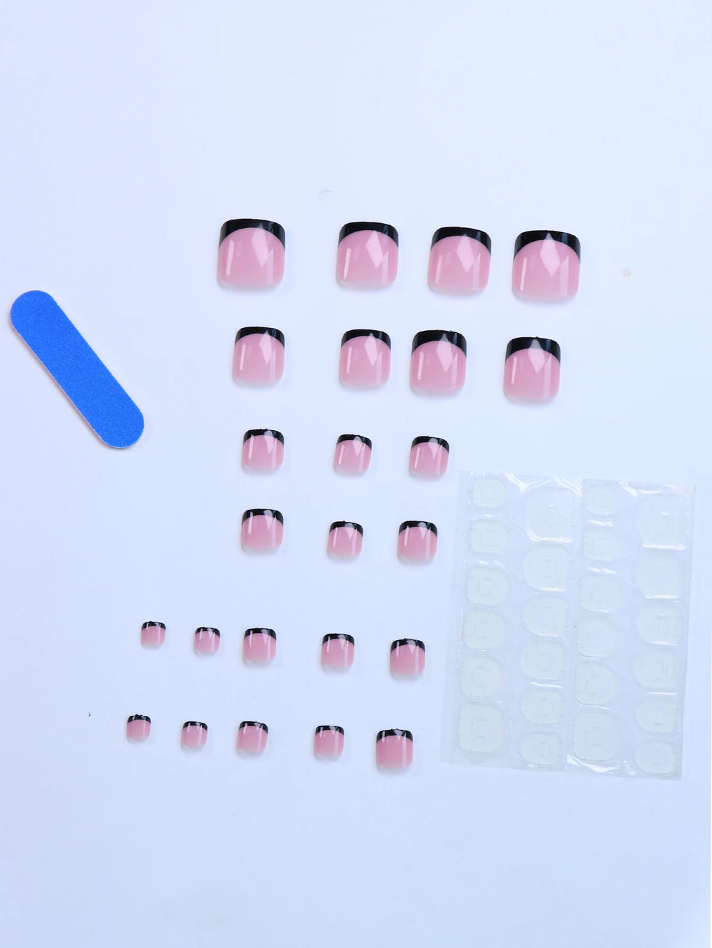 Faux Ongles Press-On Français 48 Pcs Mains & Pieds – CLEVI Paris