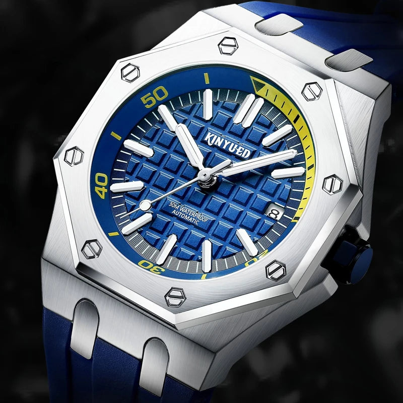 Montre Mécanique Militaire KINYUED Homme Acier – CLEVI Paris