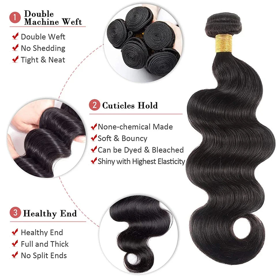 Body Wave Bundles Cheveux Humains Brésiliens – CLEVI Paris