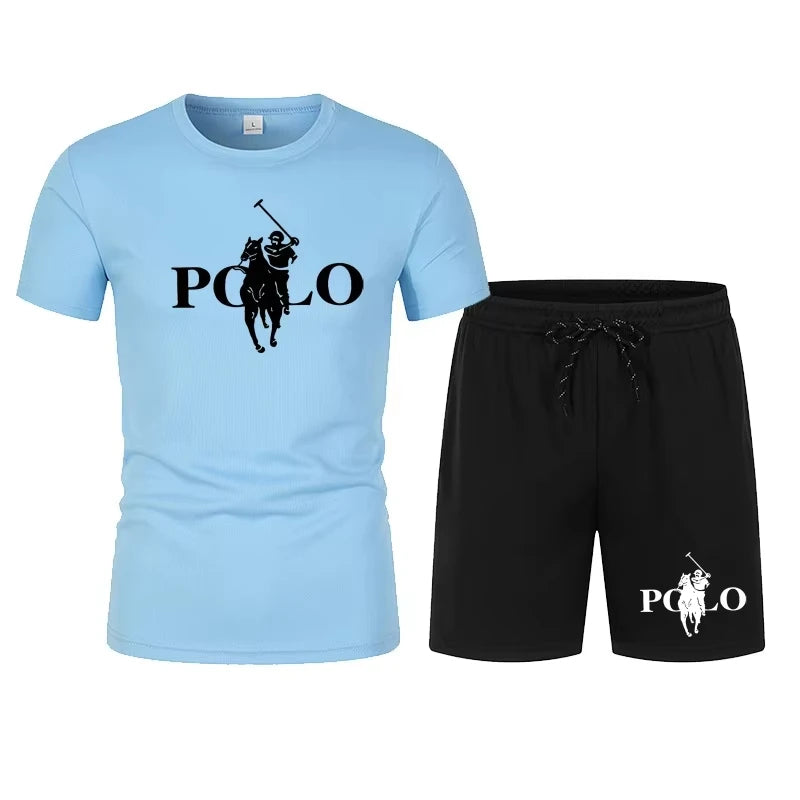 Ensemble Homme T-Shirt Mesh + Short Streetwear Bicolore – CLEVI Paris