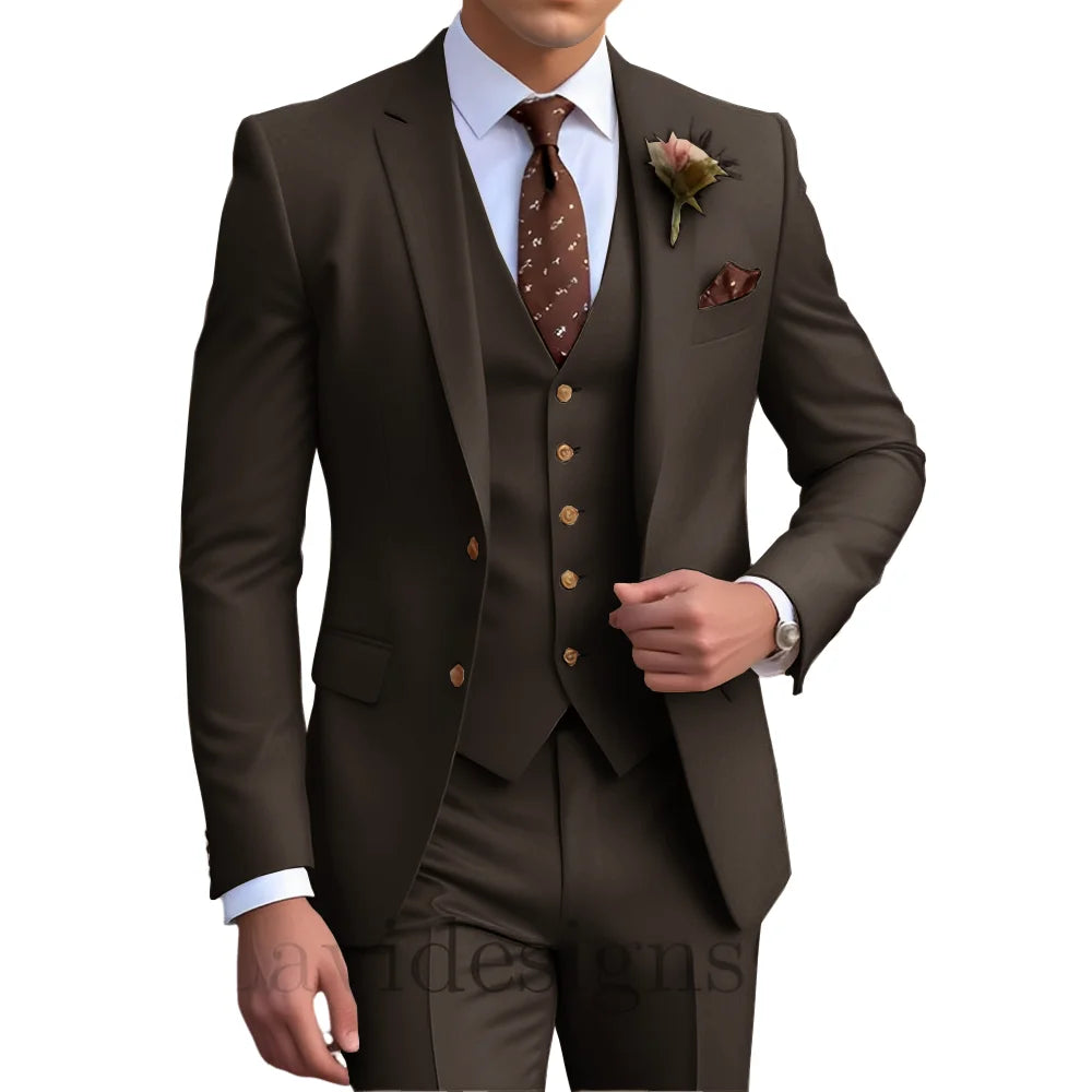 Costume homme 3 pièces, coupe droite plissée – CLEVI Paris