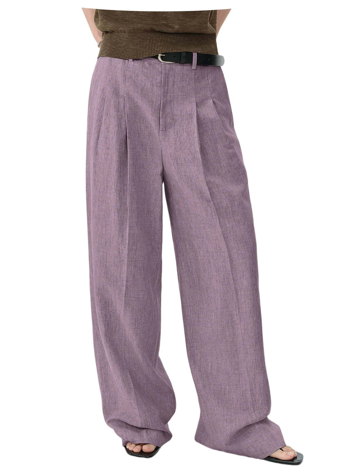Pantalon large en lin pour homme – CLEVI Paris