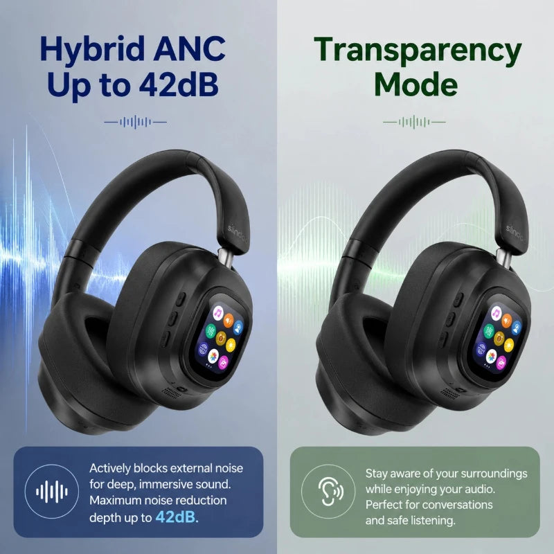 Casque Bluetooth 930PLUS ANC Écran Tactile Traducteur IA – CLEVI Paris