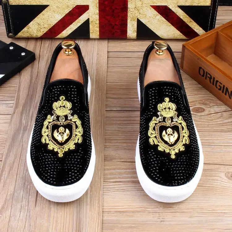 Sneakers Homme Broderies & Strass Casual – CLEVI Paris