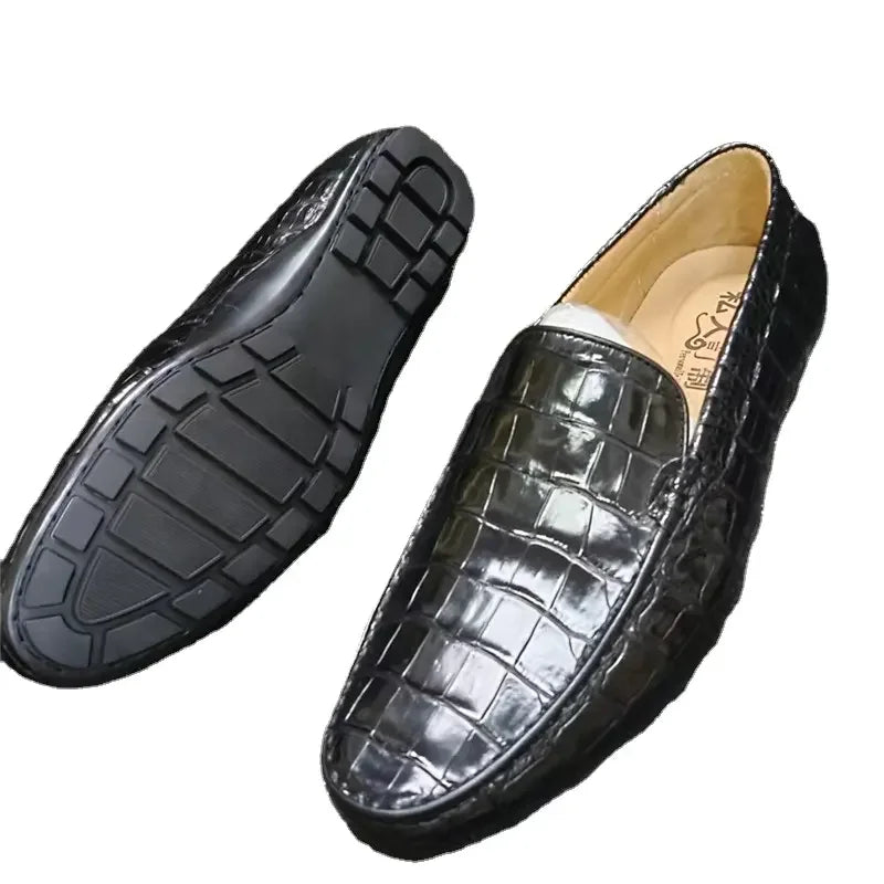 Mocassins homme noirs en cuir LKC-0887 – CLEVI Paris