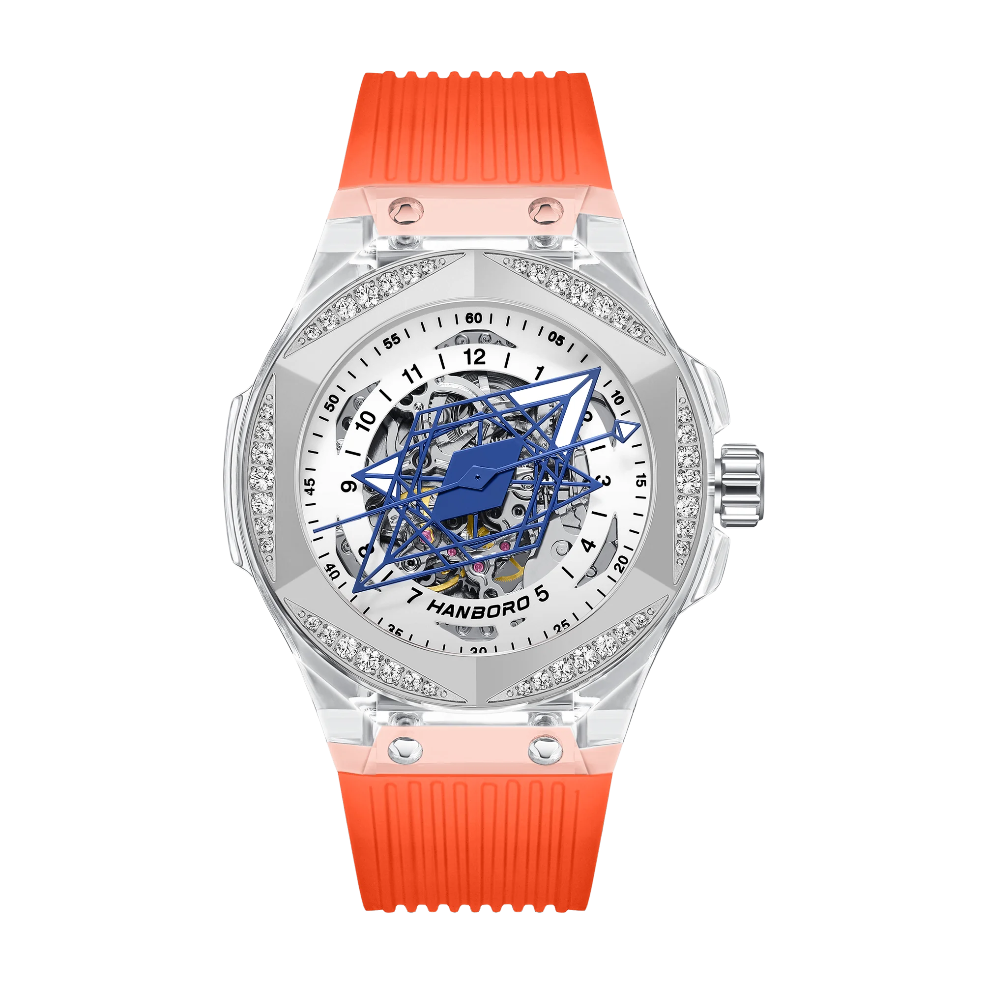 Montre Unisexe Automatique Squelette Boîtier Transparent Aiguilles Tatouage Hanboro A996 – CLEVI Paris