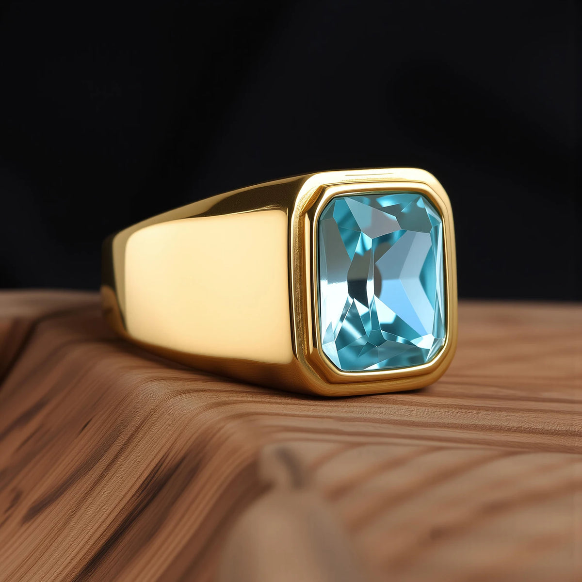 Bague Unisexe Acier Inoxydable Doré 18K – CLEVI Paris