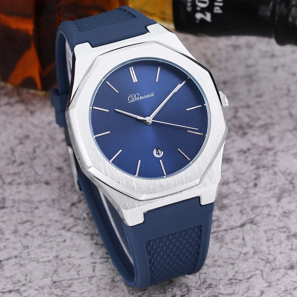 DENVOSI Montre Homme Quartz Ronde 40mm Bracelet Alliage Sport Casual 30M – CLEVI Paris