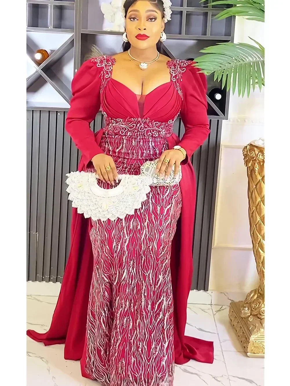 Robe longue africaine de fête – CLEVI Paris
