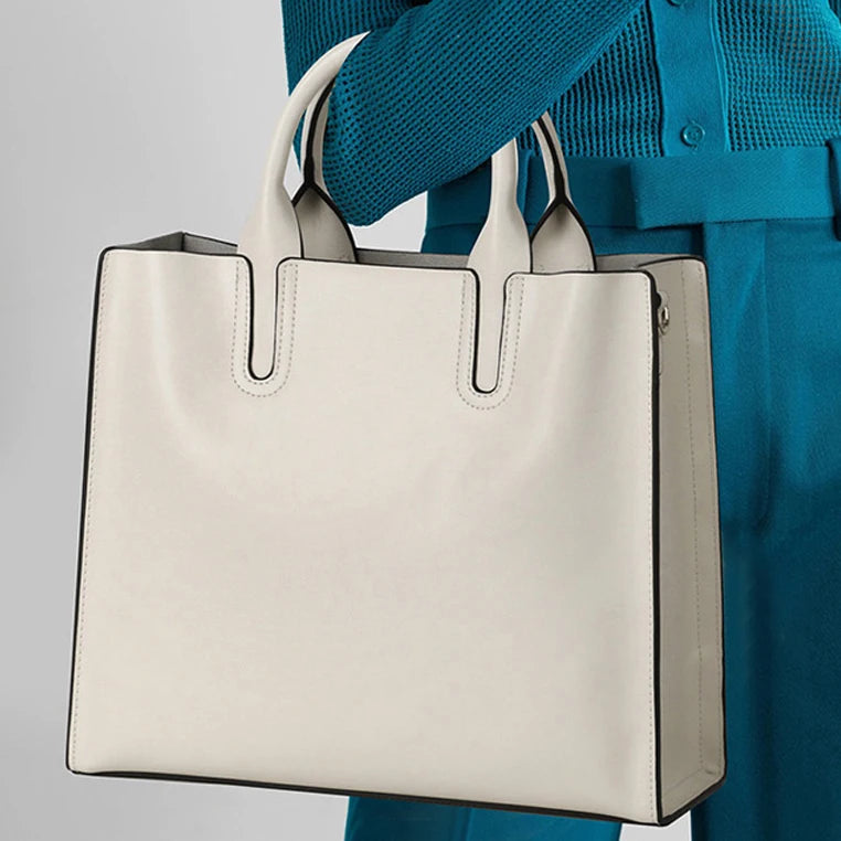 Sac à Main Femme Cuir Véritable Fourre-Tout Luxe 2 Tailles – CLEVI Paris