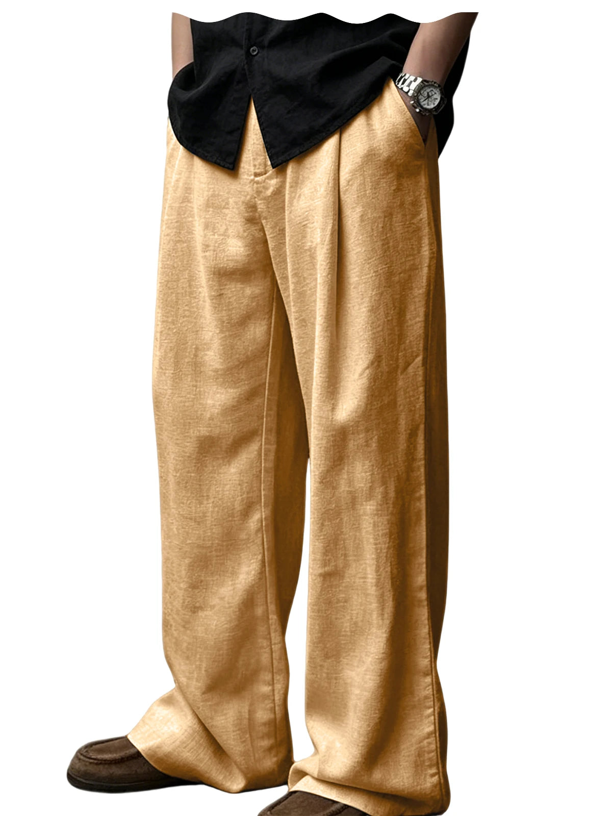 Pantalon en lin coupe ample – CLEVI Paris