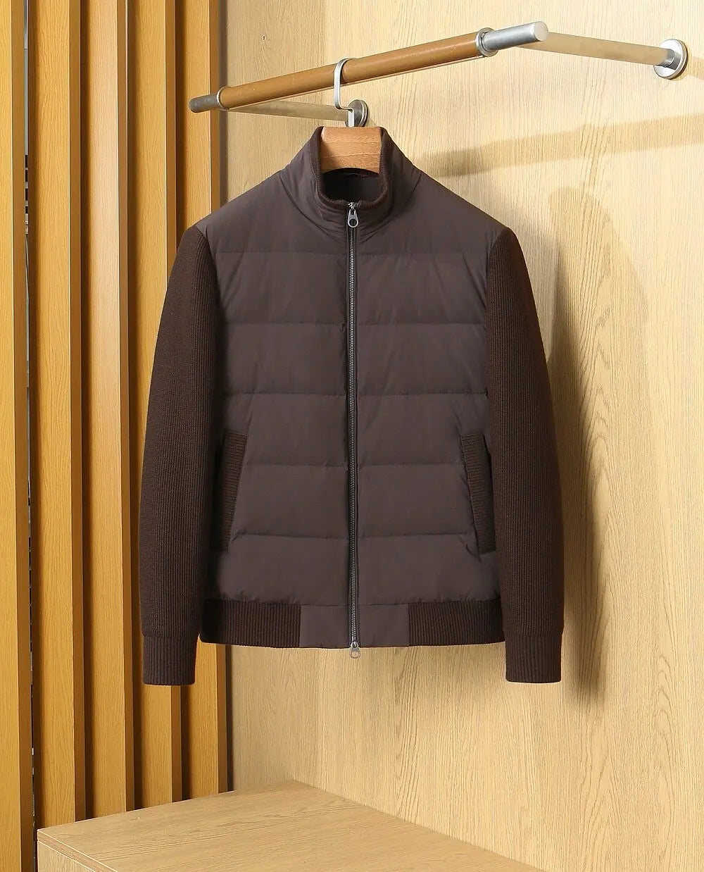 Veste en duvet de canard zippée – CLEVI Paris