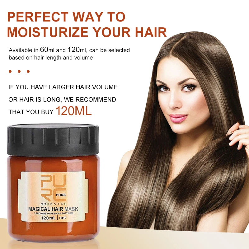 Masque Capillaire Magique PURC à l’Huile d’Argan | Réparation Intense | 60ml & 120ml – CLEVI Paris