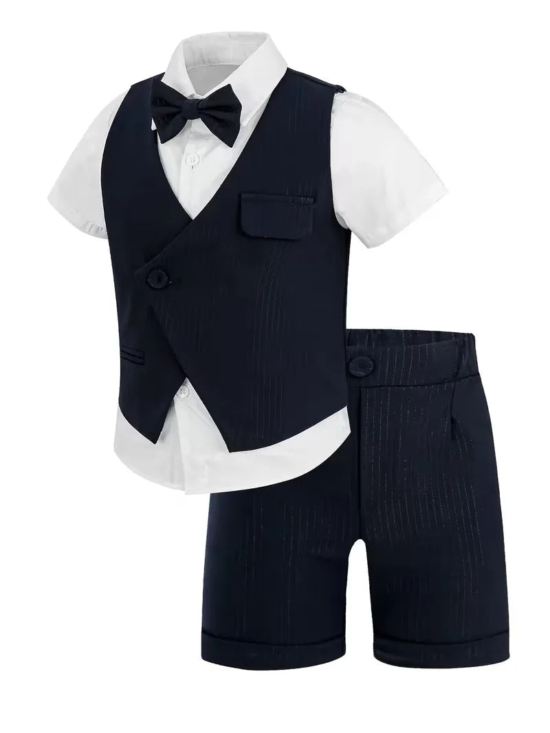 Ensemble cérémonie enfant gilet et short – CLEVI Paris