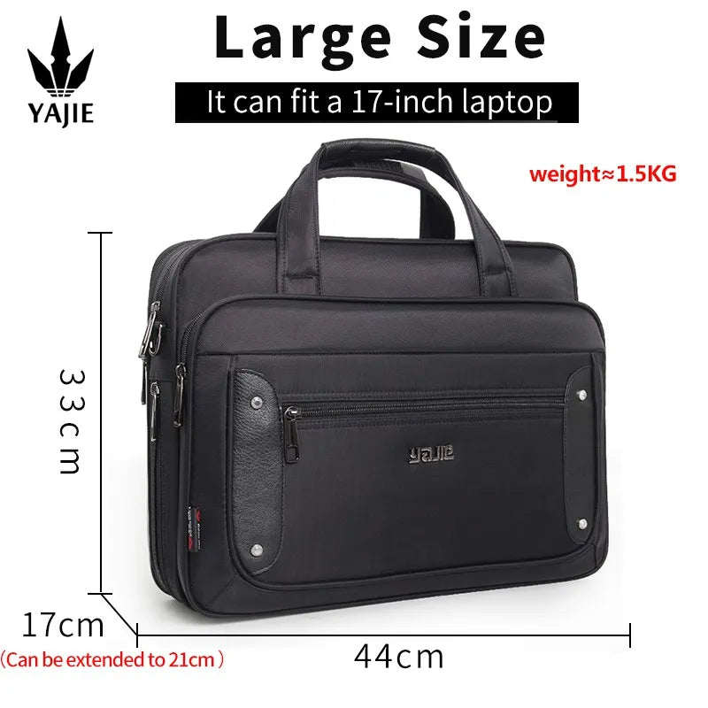 Serviette Homme Toile Oxford Grande Capacité Laptop 14"-19" – CLEVI Paris