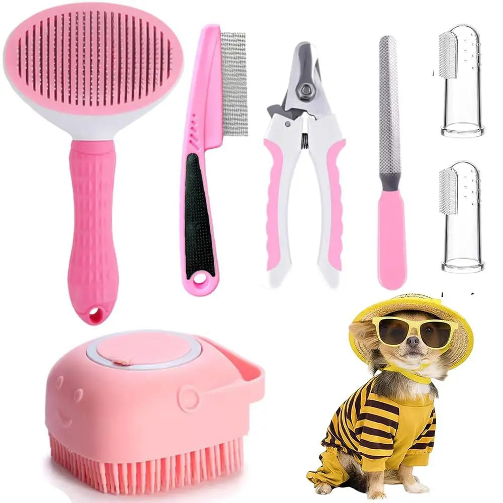 Kit de toilettage pour chat avec brosses – CLEVI Paris