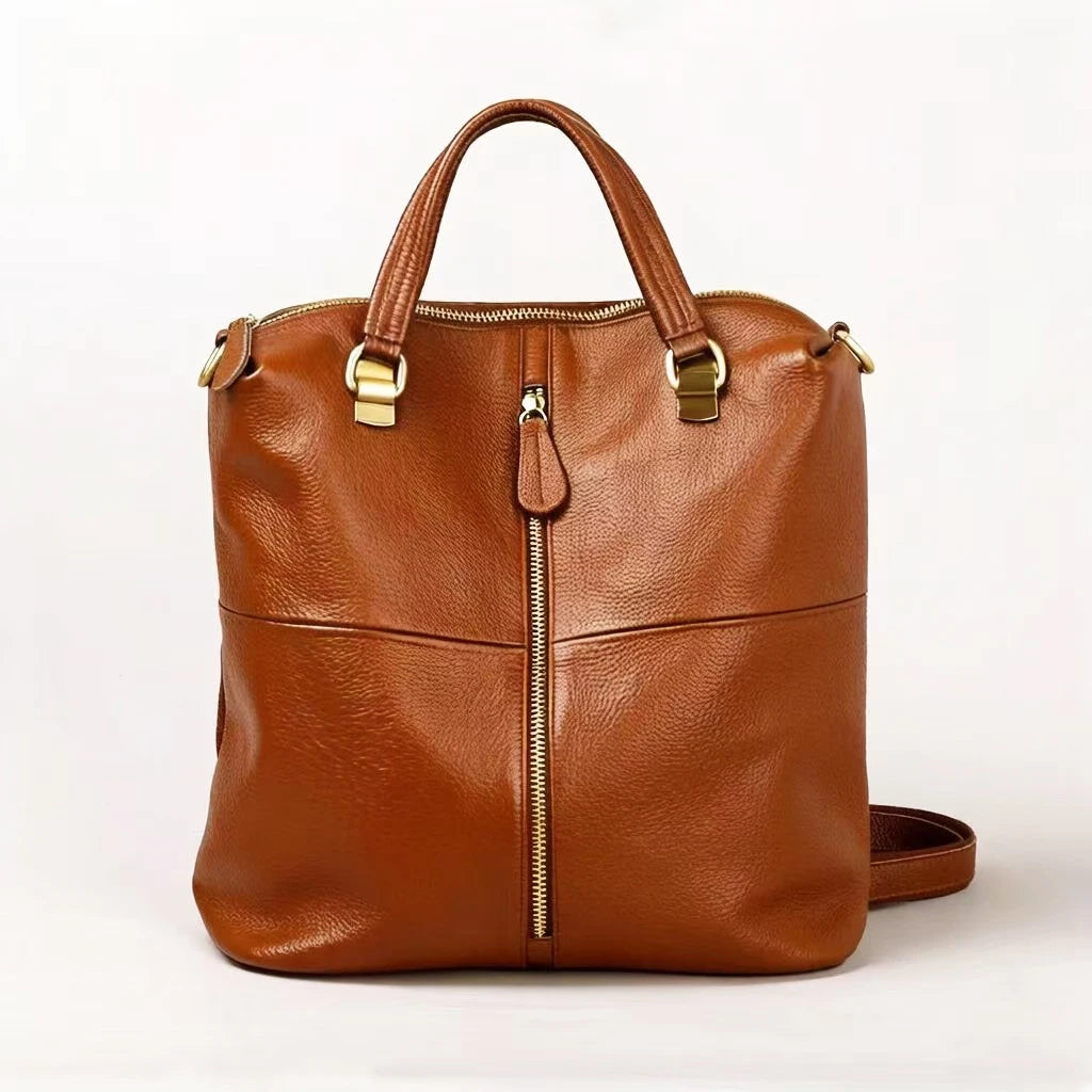 Sac À Dos Femme Cuir Vache Convertible Anti-Vol Voyage – CLEVI Paris