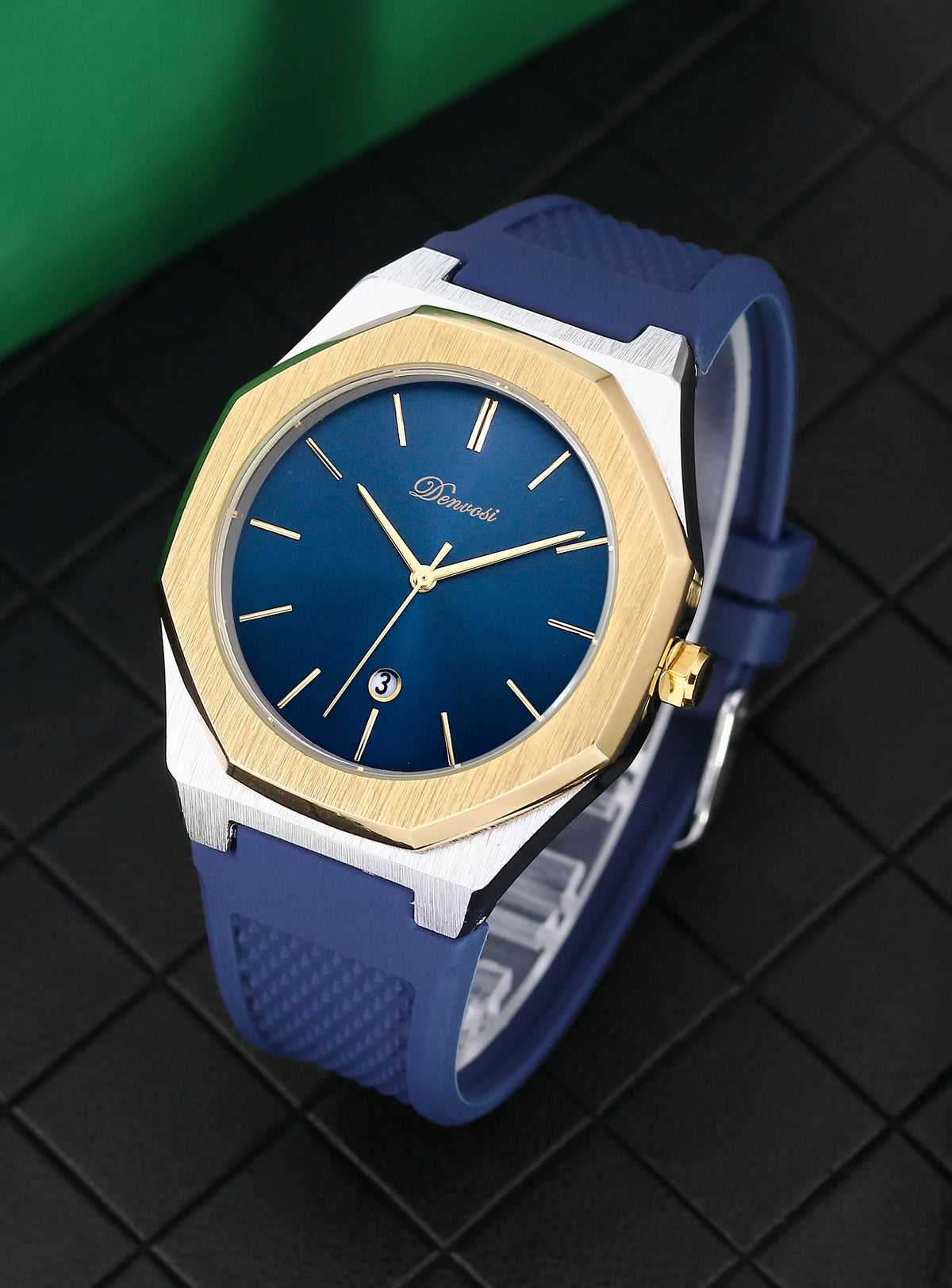 DENVOSI Montre Homme Quartz Ronde 40mm Bracelet Alliage Sport Casual 30M – CLEVI Paris