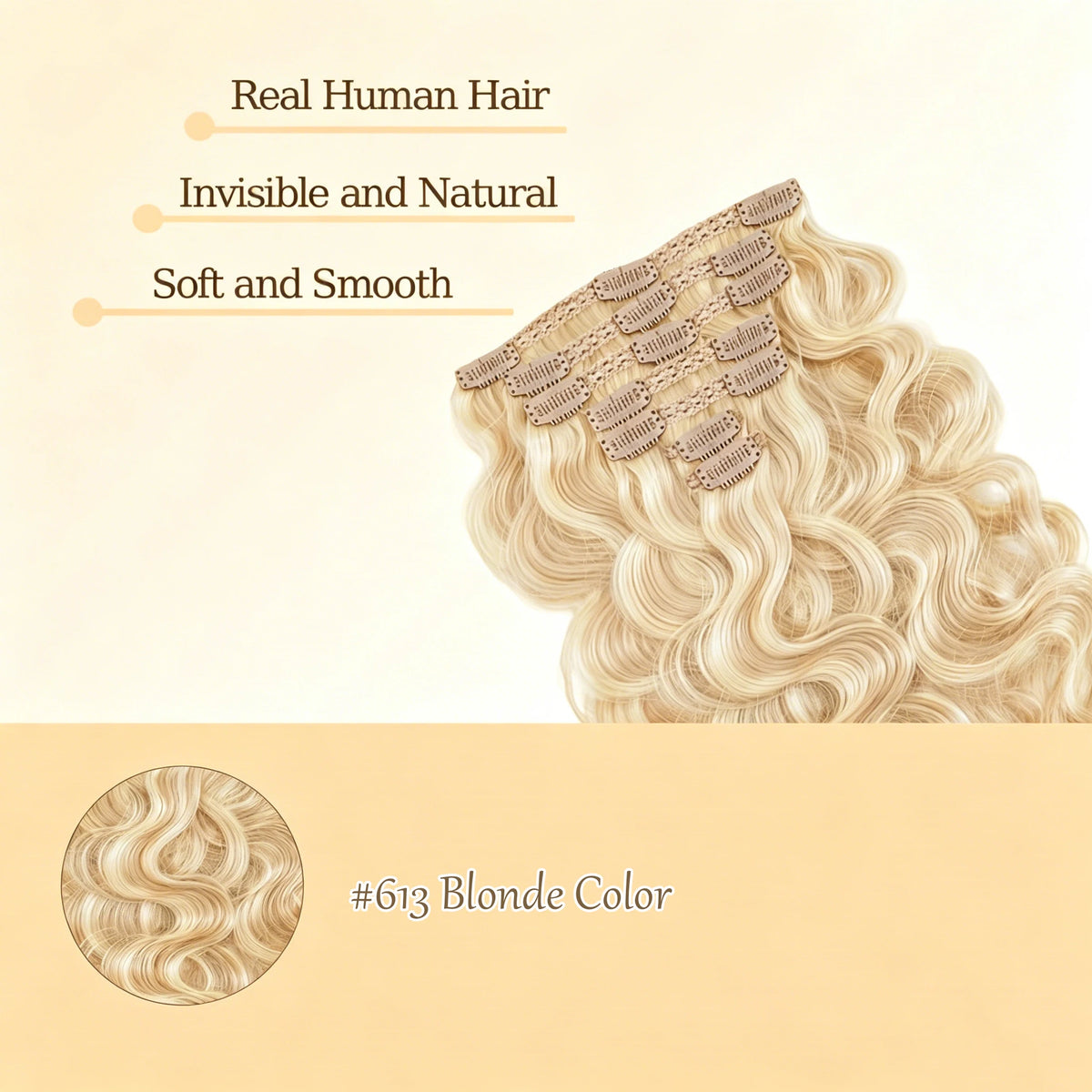 Extensions Clip-in Body Wave Virgin Hair 100% Brésilien – CLEVI Paris